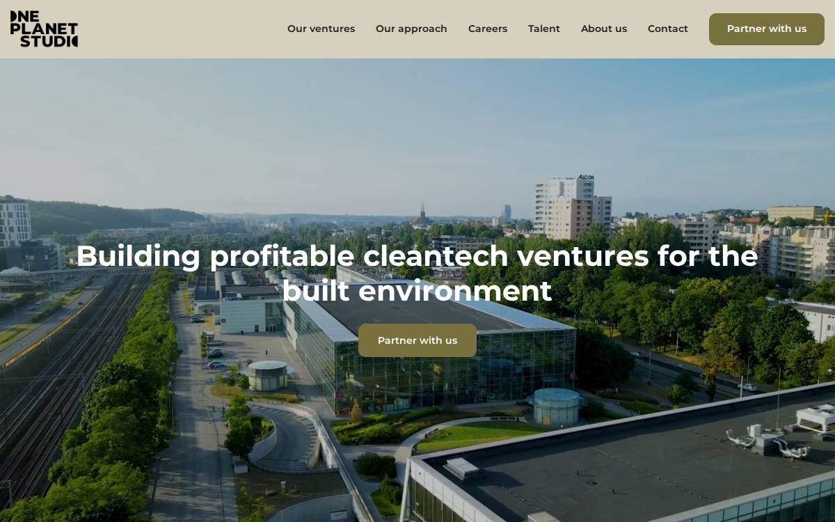 One Planet Studio website preview