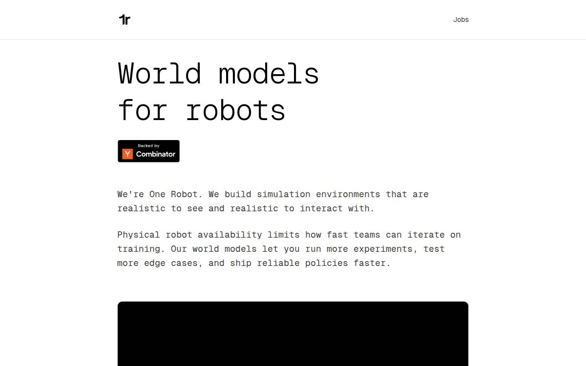 One Robot website preview