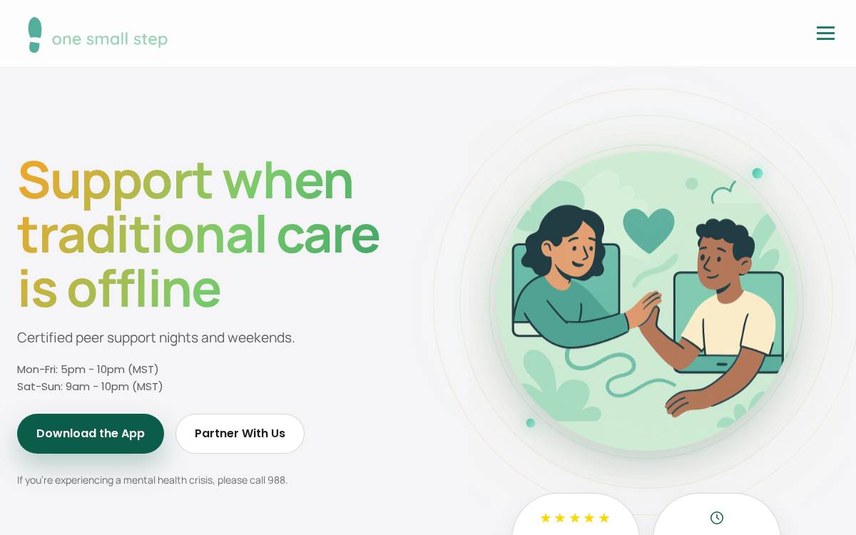 One Small Step website preview