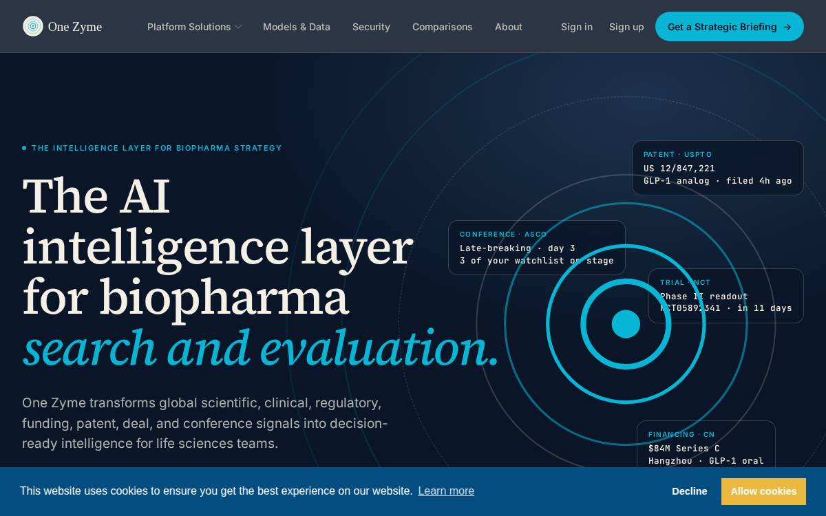 One Zyme website preview