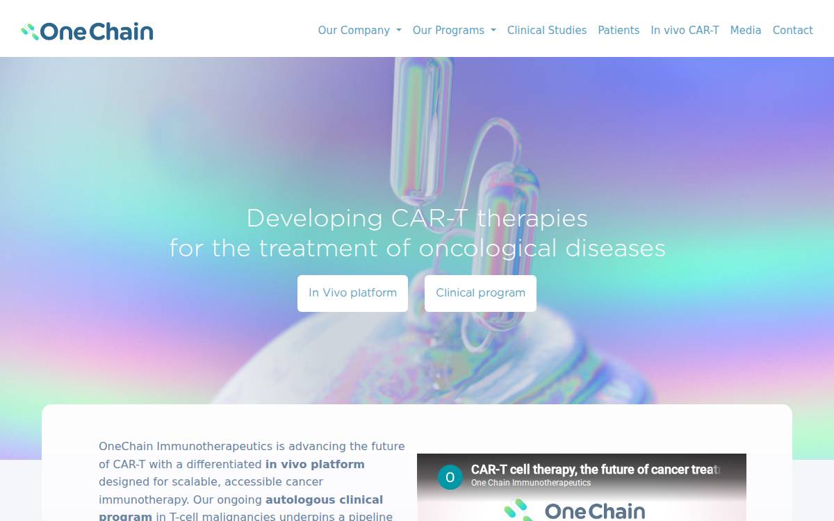 Onechaintx website preview