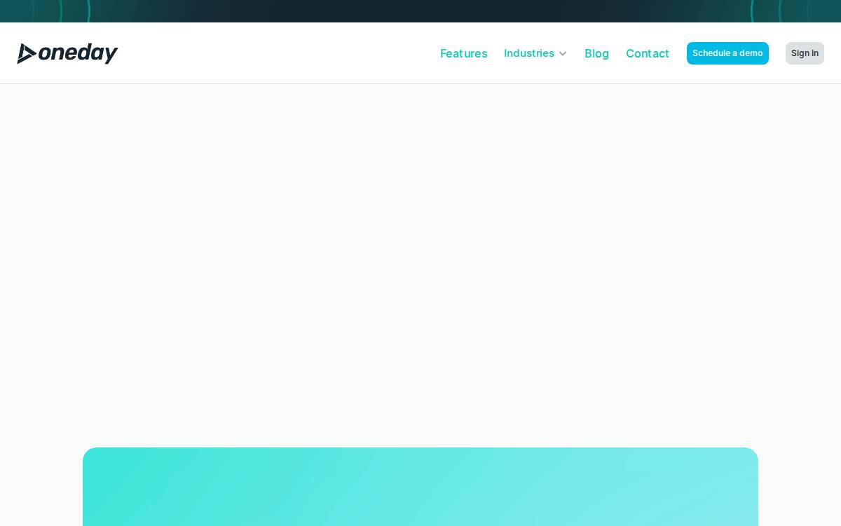 OneDay website preview