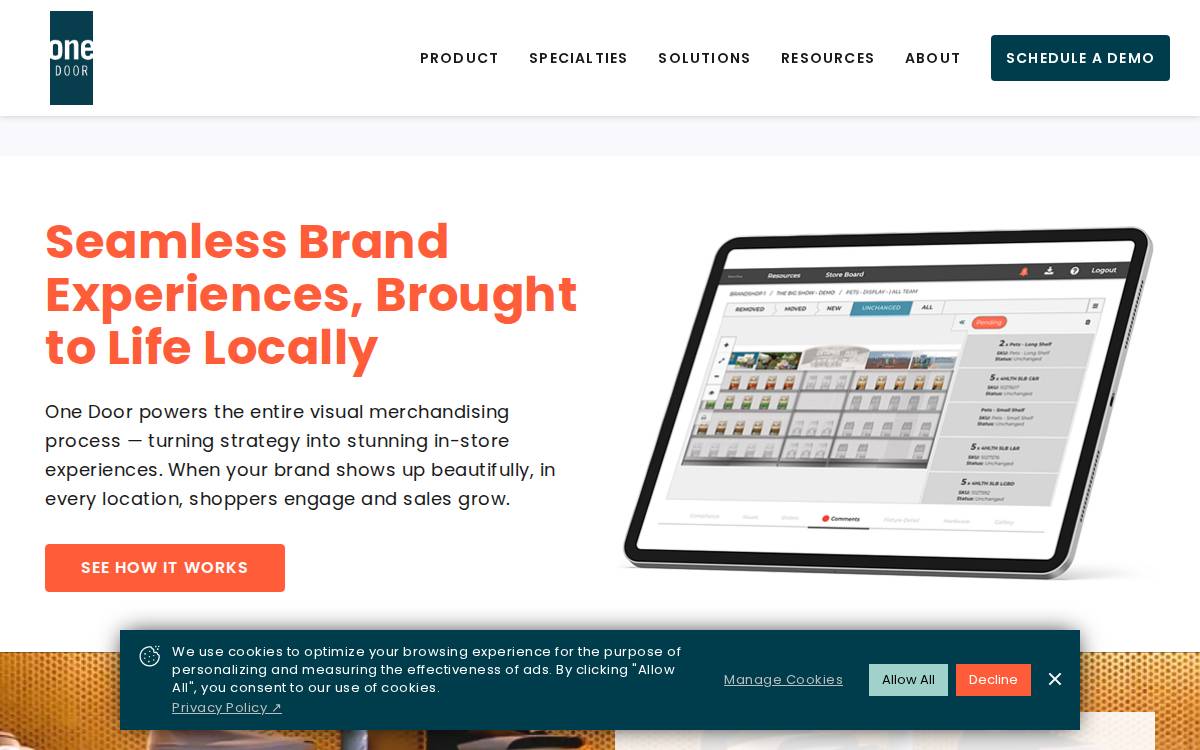 OneDoor.com website preview