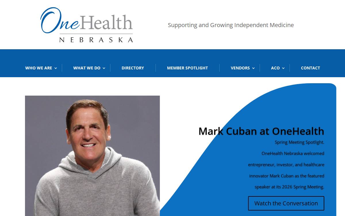 OneHealth Nebraska website preview