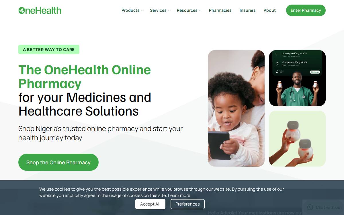 OneHealthNg website preview