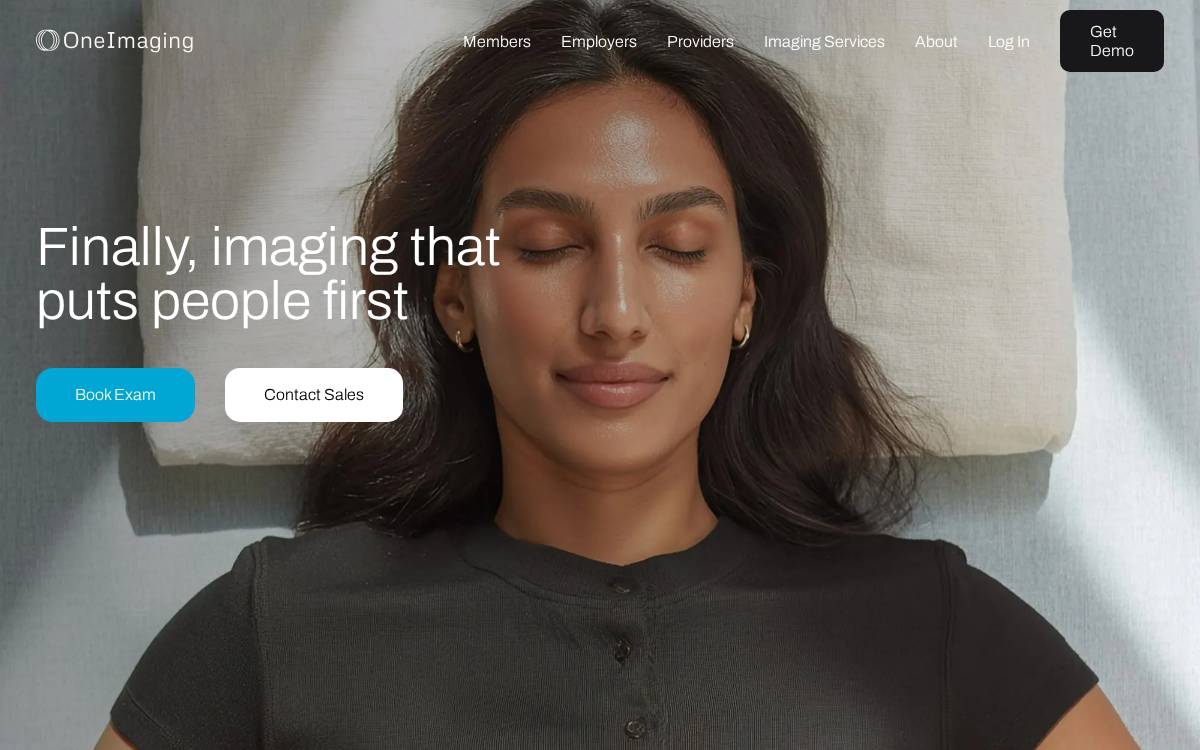 OneImaging website preview