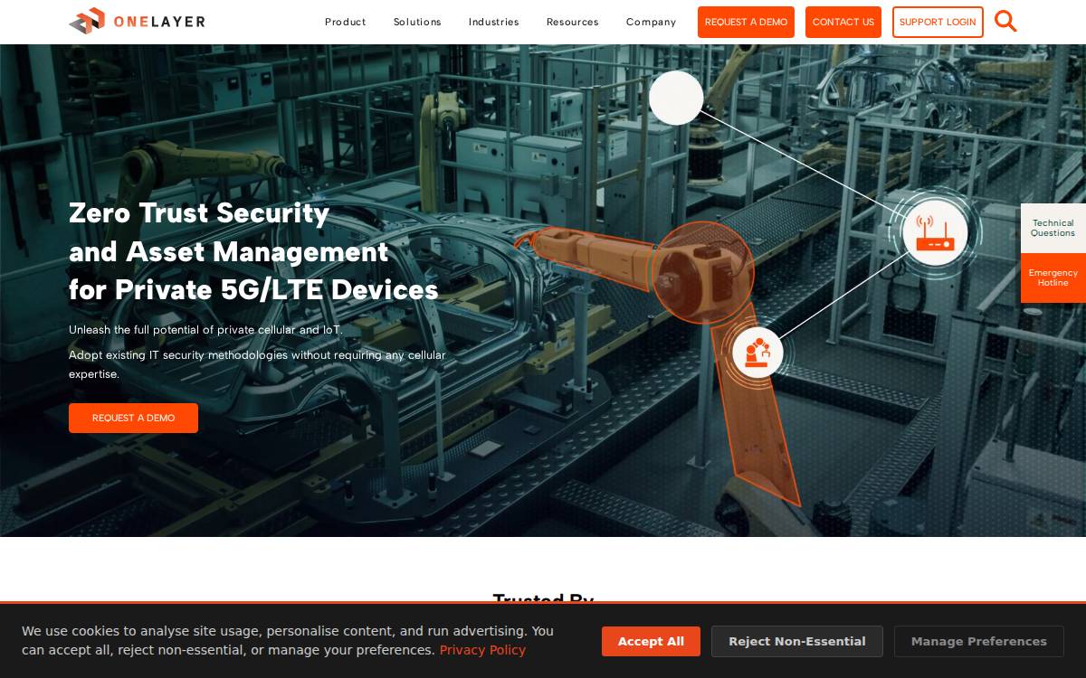 Onelayer website preview