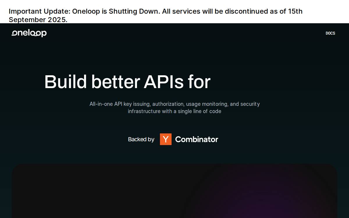 Oneloop website preview