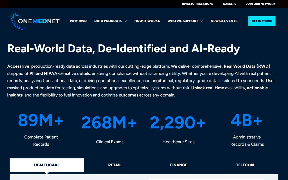 OneMedNet website preview