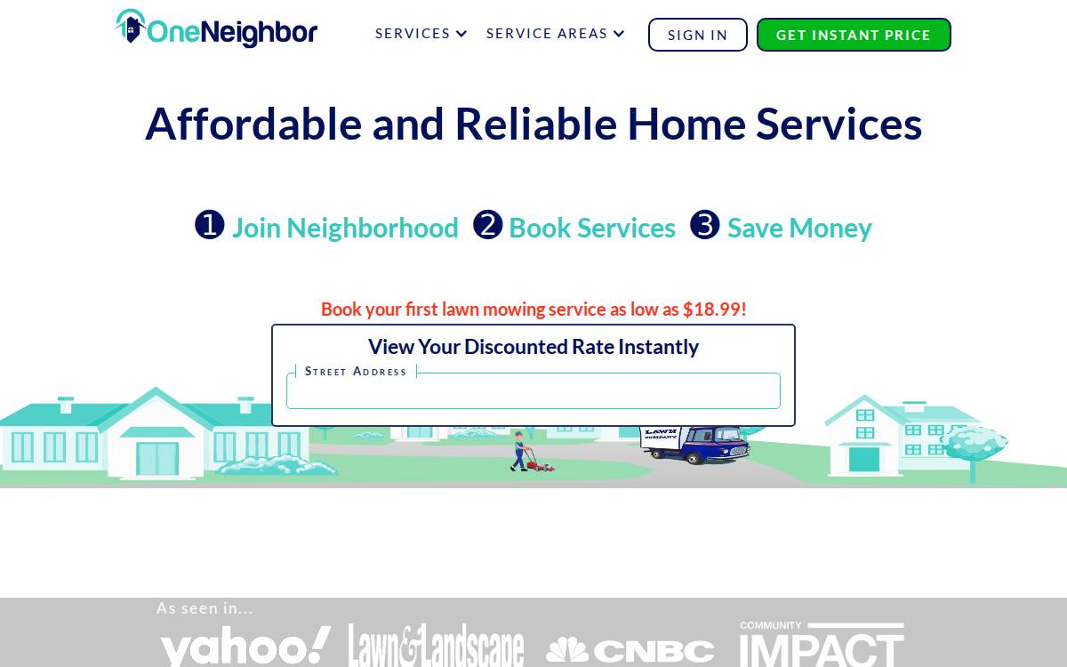 OneNeighbor website preview
