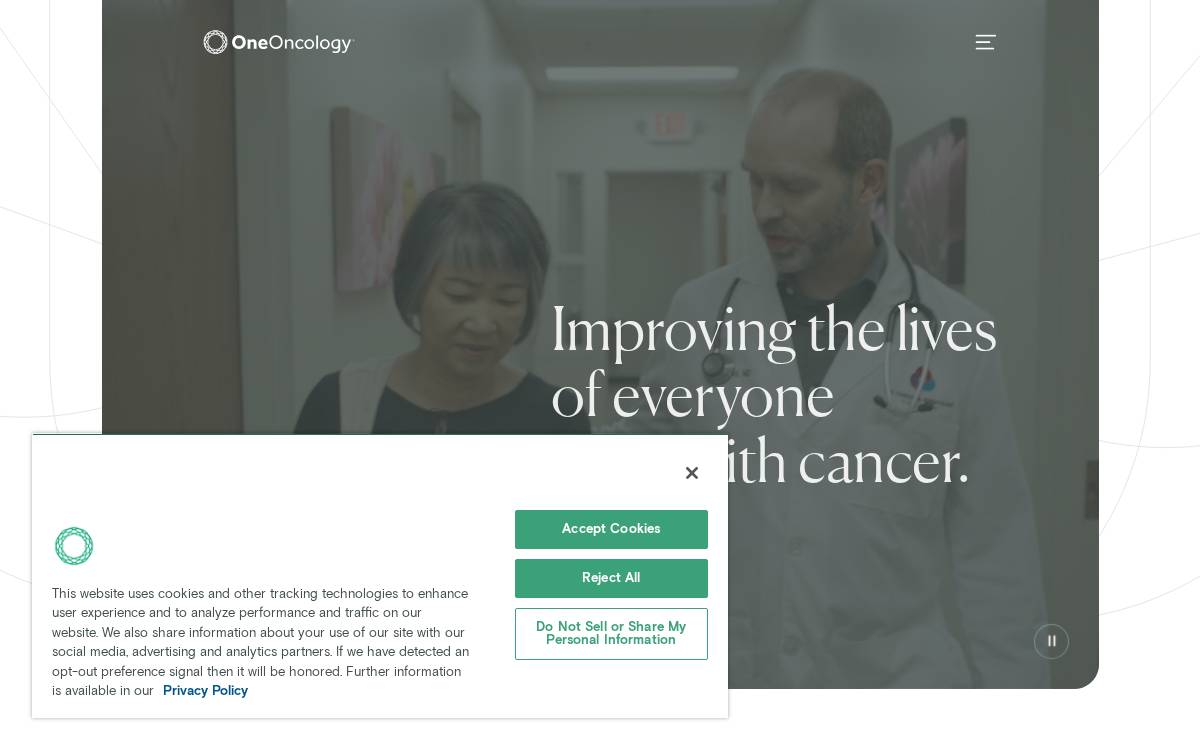 OneOncology website preview