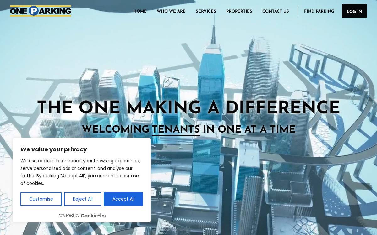 Oneparking website preview