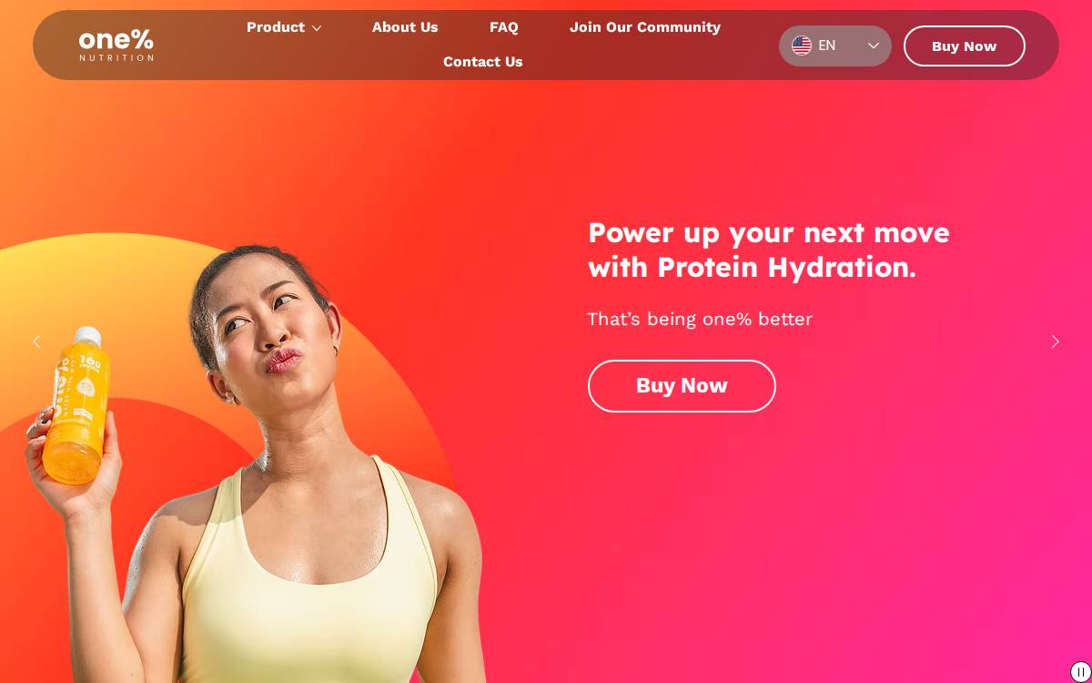 Onepercentnutrition website preview
