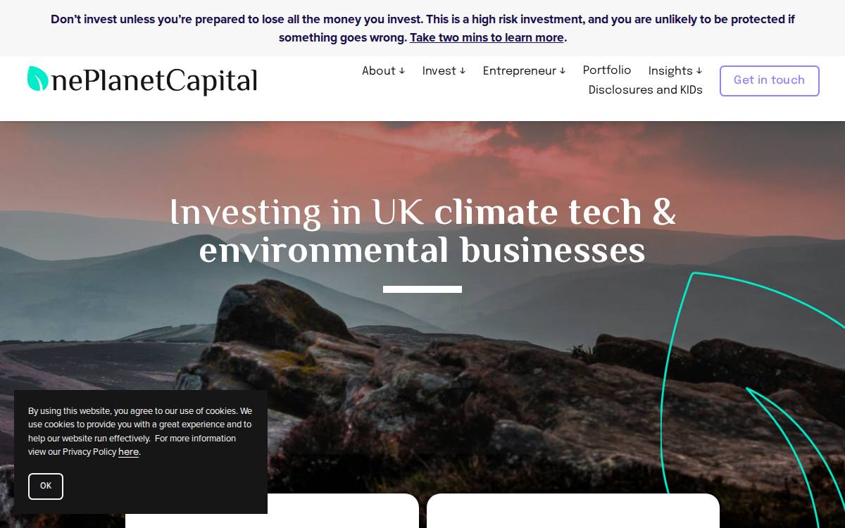 Oneplanet website preview