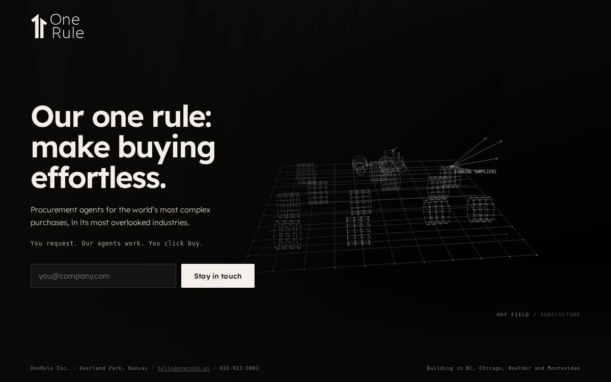 Onerule website preview