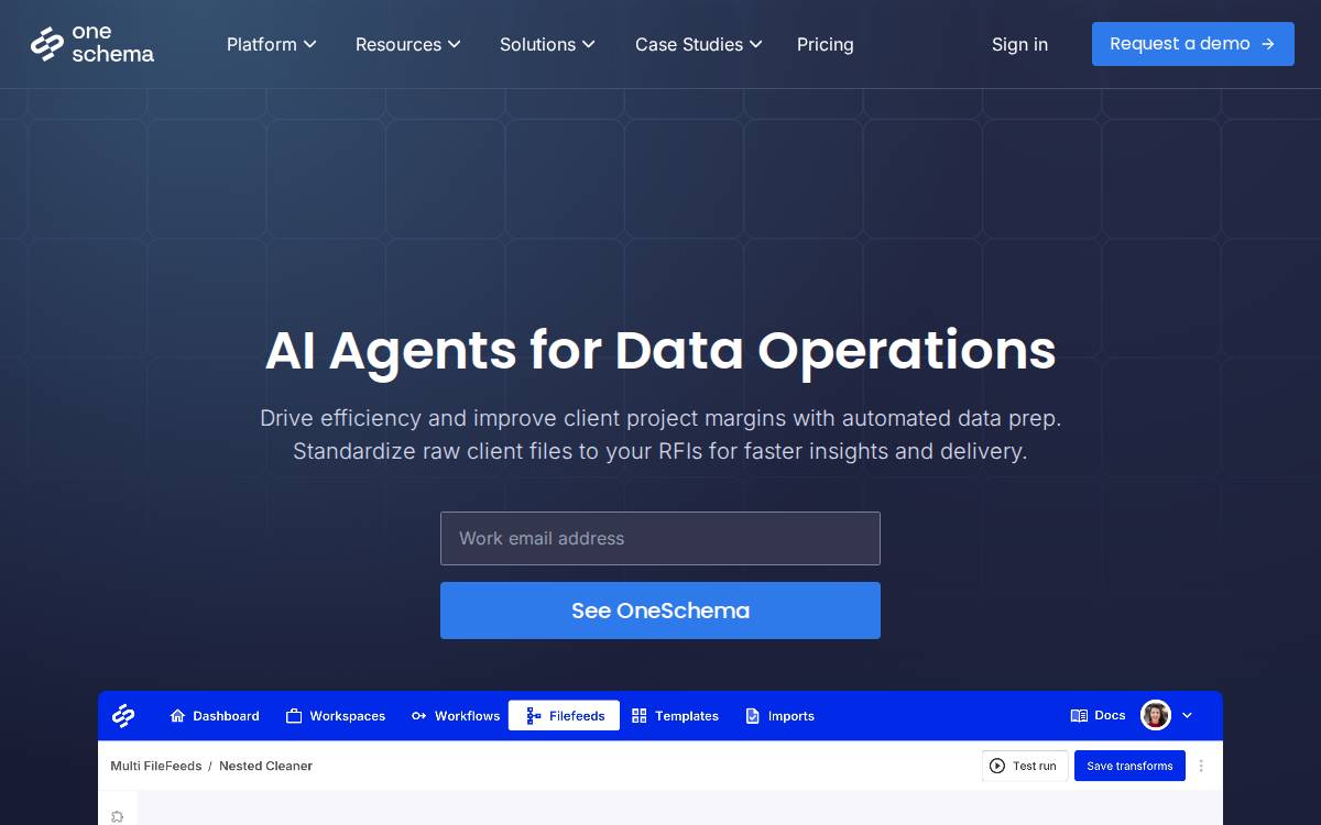 OneSchema website preview