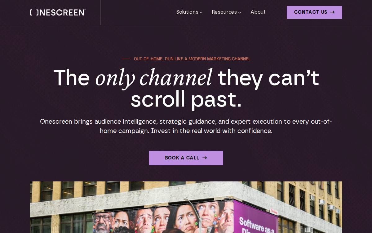 OneScreen AI website preview