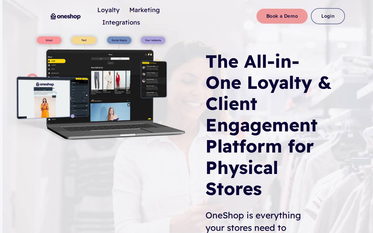 Oneshopretail website preview