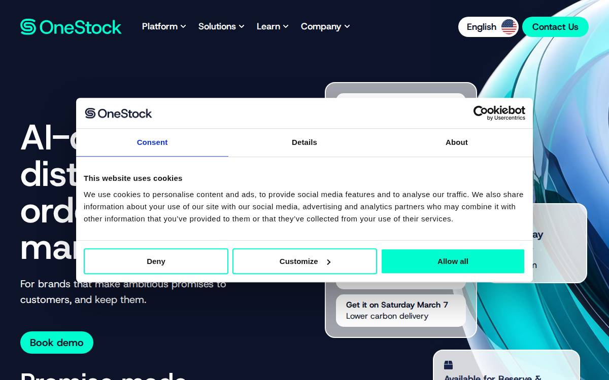OneStock SAS website preview