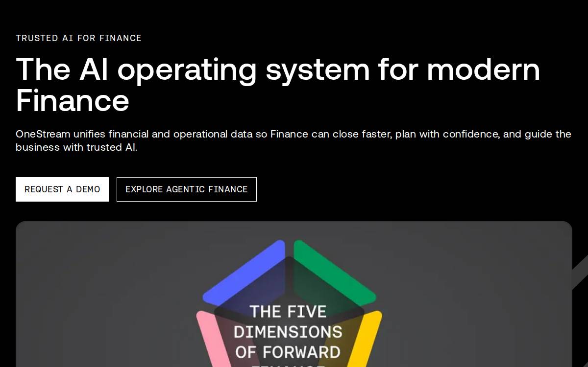 Onestream website preview