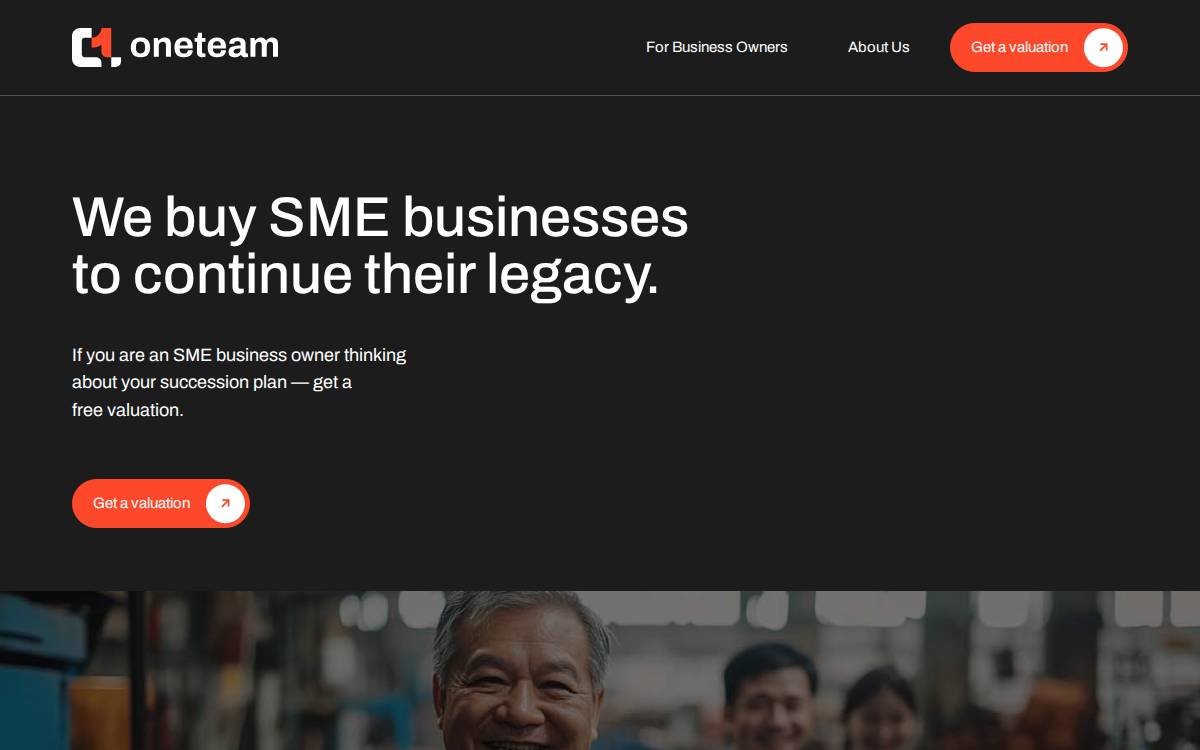 Oneteam website preview