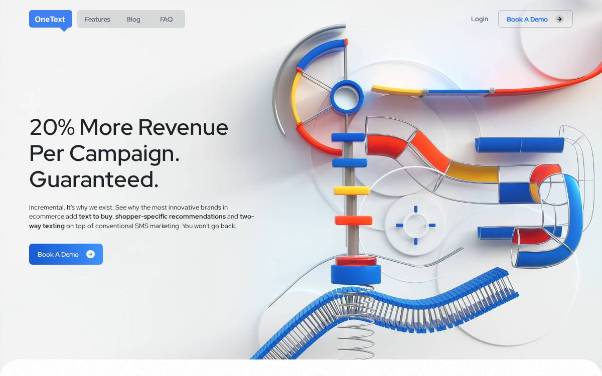 OneText website preview
