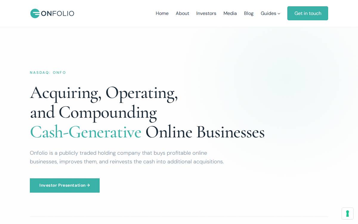Onfolio Holdings website preview
