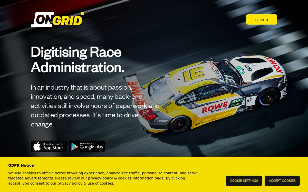 onGRID website preview