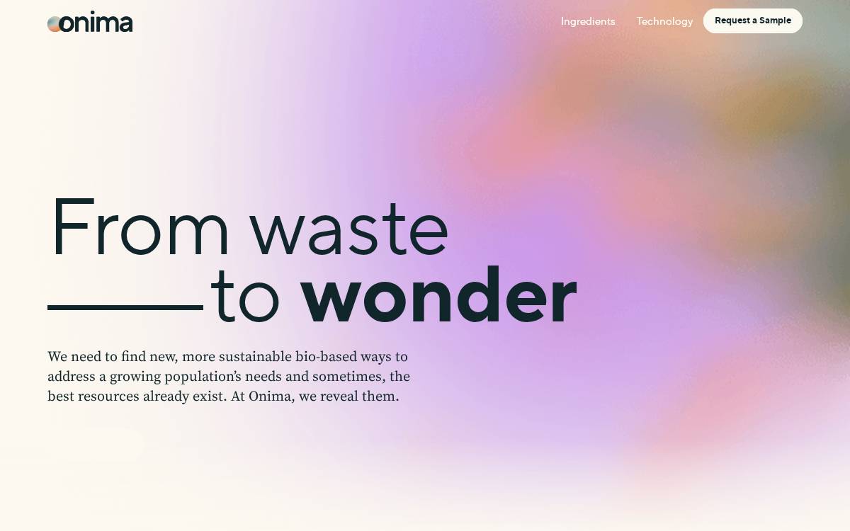 Onima website preview