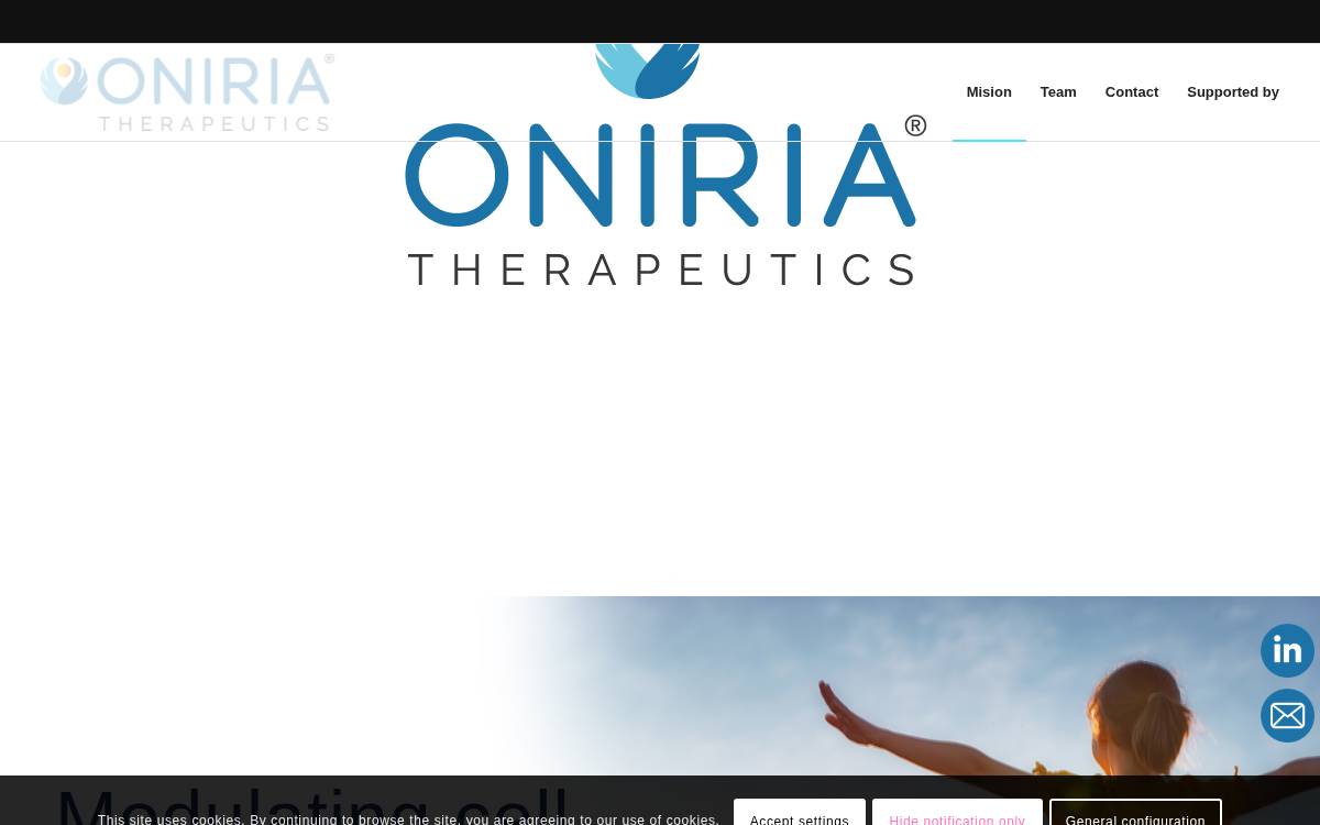 Oniria Therapeutics website preview