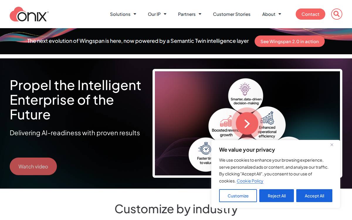 Onix website preview