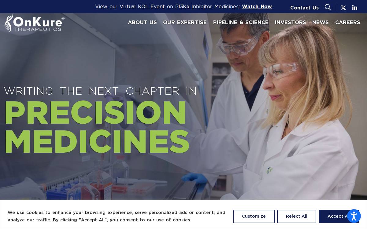 Onkure Therapeutics Inc website preview