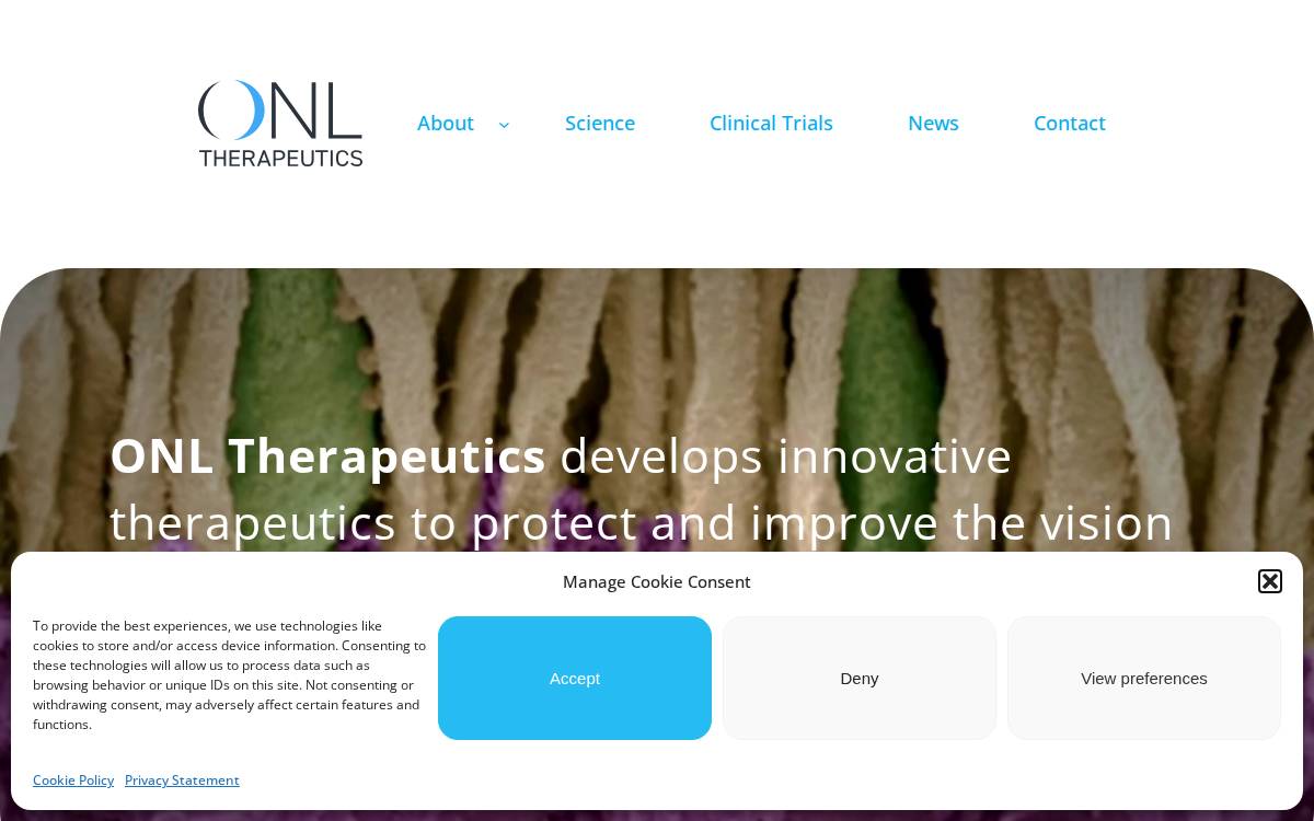 ONL Therapeutics website preview