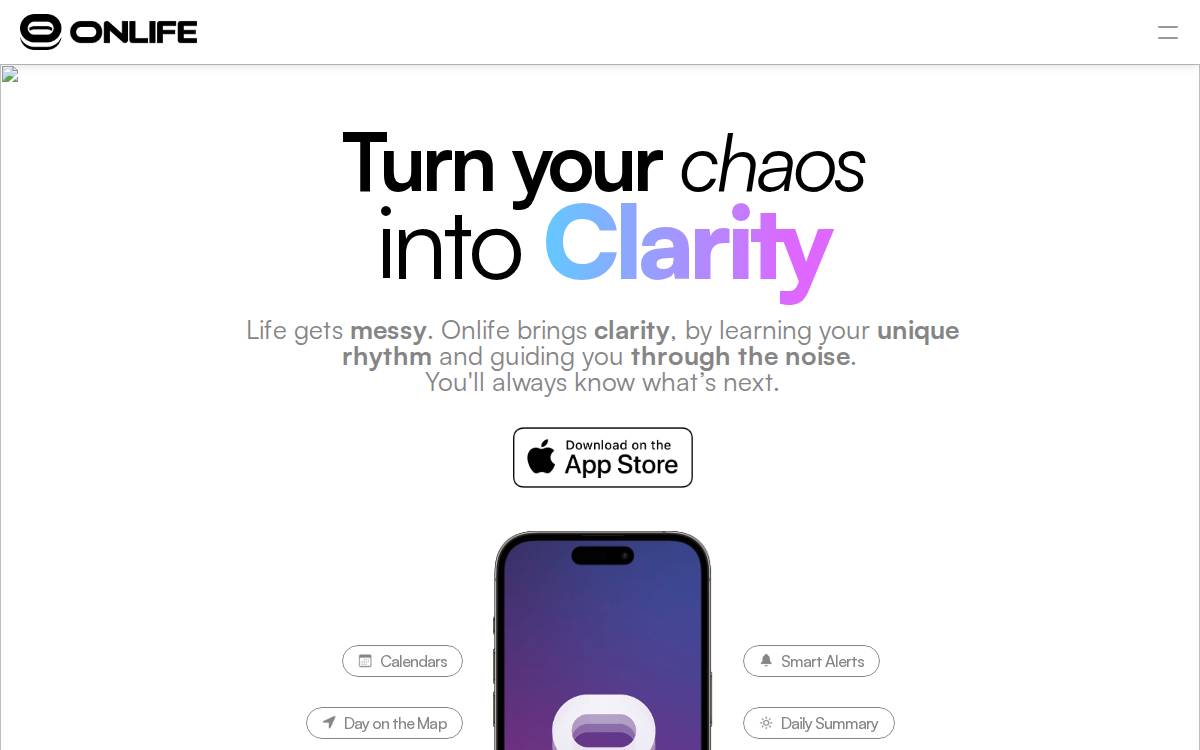 Onlife website preview