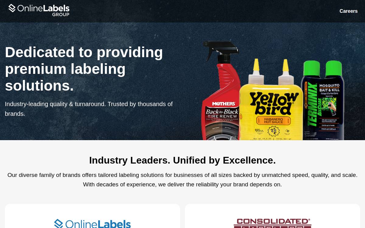 Online Labels Group website preview