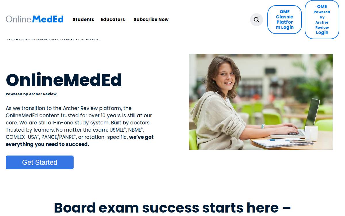 OnlineMedEd Exited All website preview