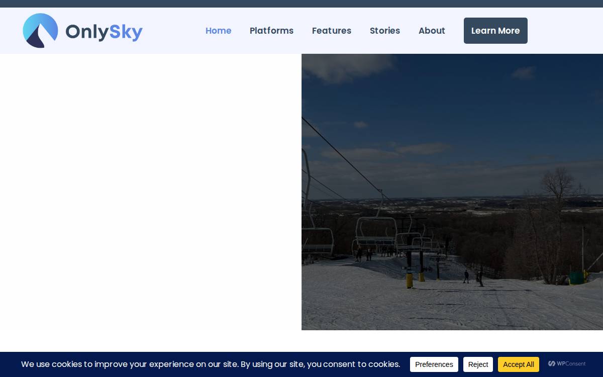 OnlySky Tech website preview