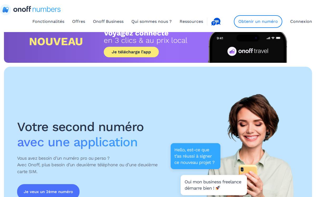 OnOff website preview