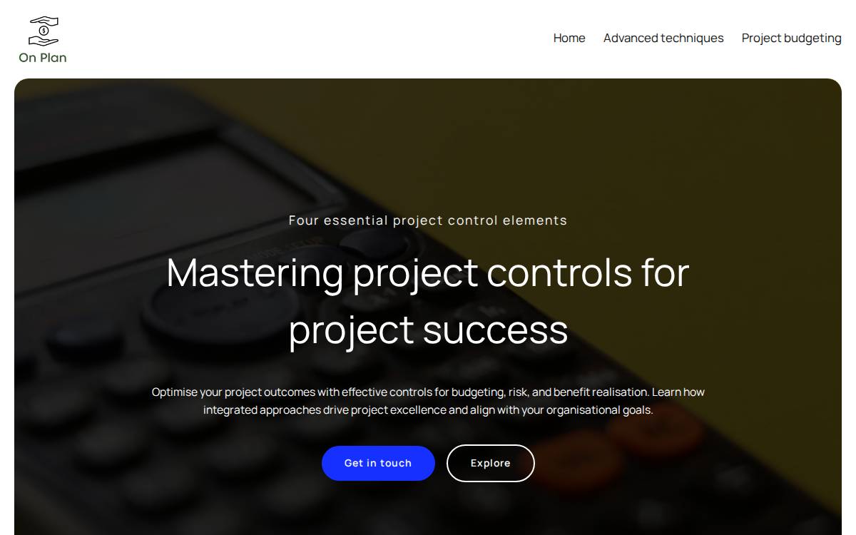 OnPlan website preview