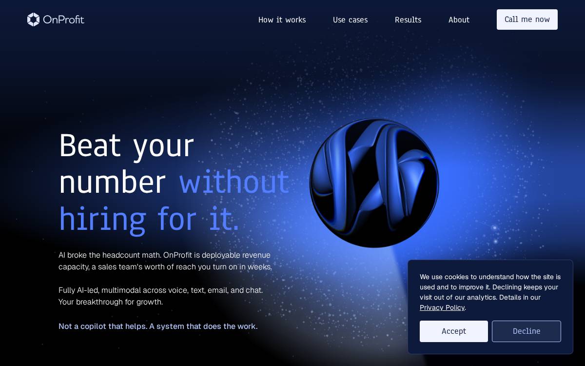 Onprofit website preview