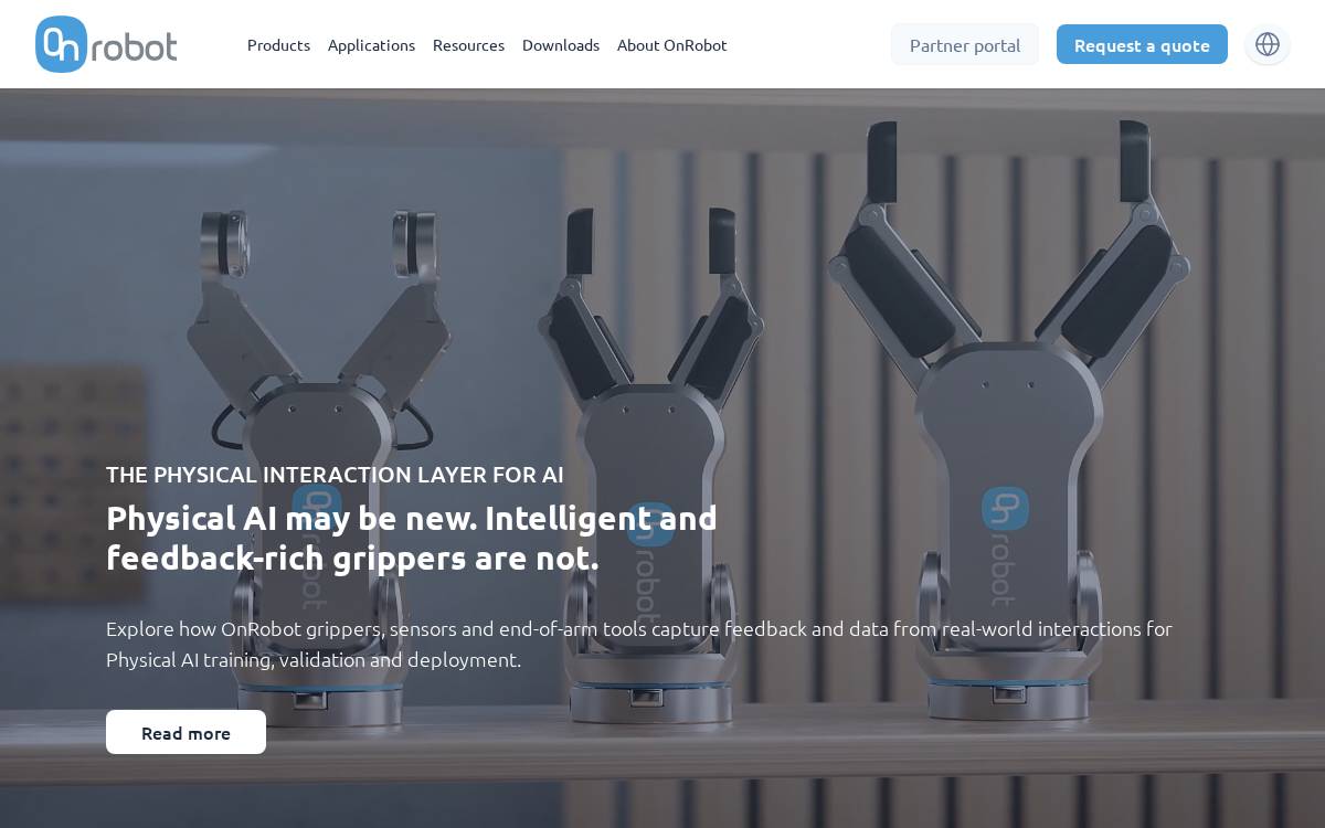 OnRobot website preview