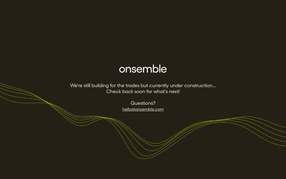Onsemble website preview