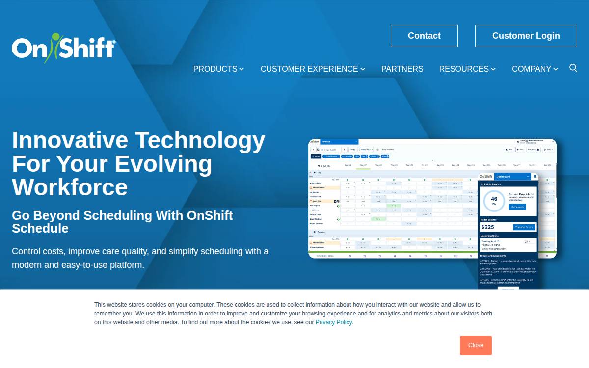 Onshift website preview