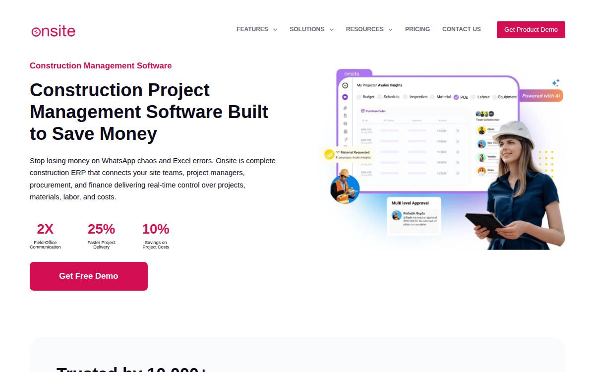 Onsite website preview