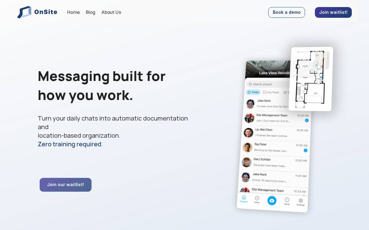 OnSite website preview