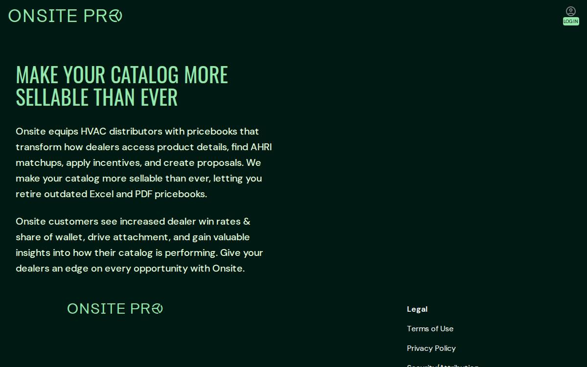 Onsite Pro website preview