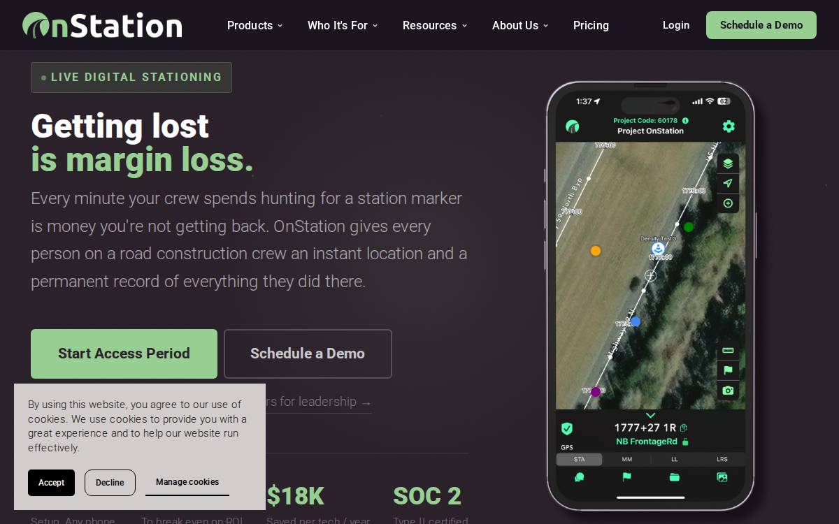 OnStation website preview