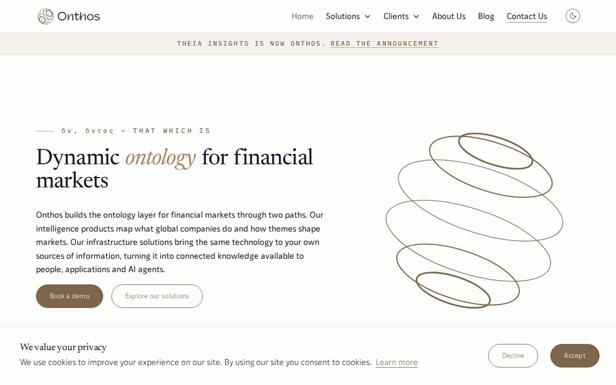 Onthos website preview