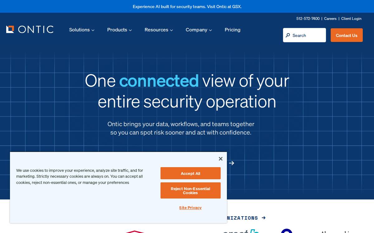 Ontic website preview