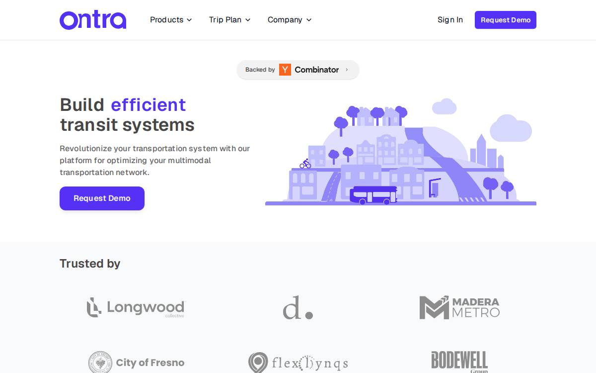Ontra Mobility website preview